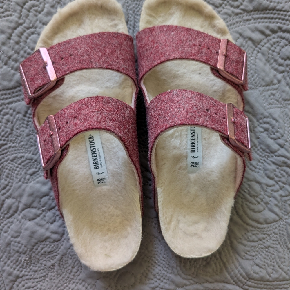 Birkenstock Red Sandals with Buckles